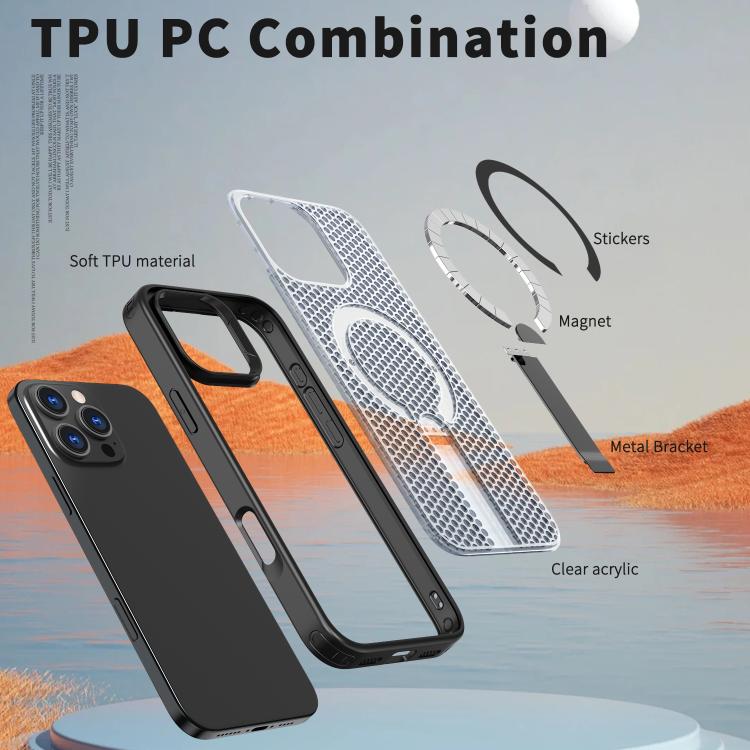 Honeycomb Cooling MagSafe Case with Kickstand — iPhone 14 Pro Max