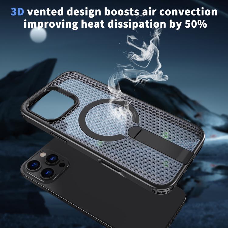 Honeycomb Cooling MagSafe Case with Kickstand — iPhone 14 Pro Max