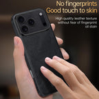 Handmade Leather Shockproof Case — Grippy Slim Feel — iPhone 17 Pro Max