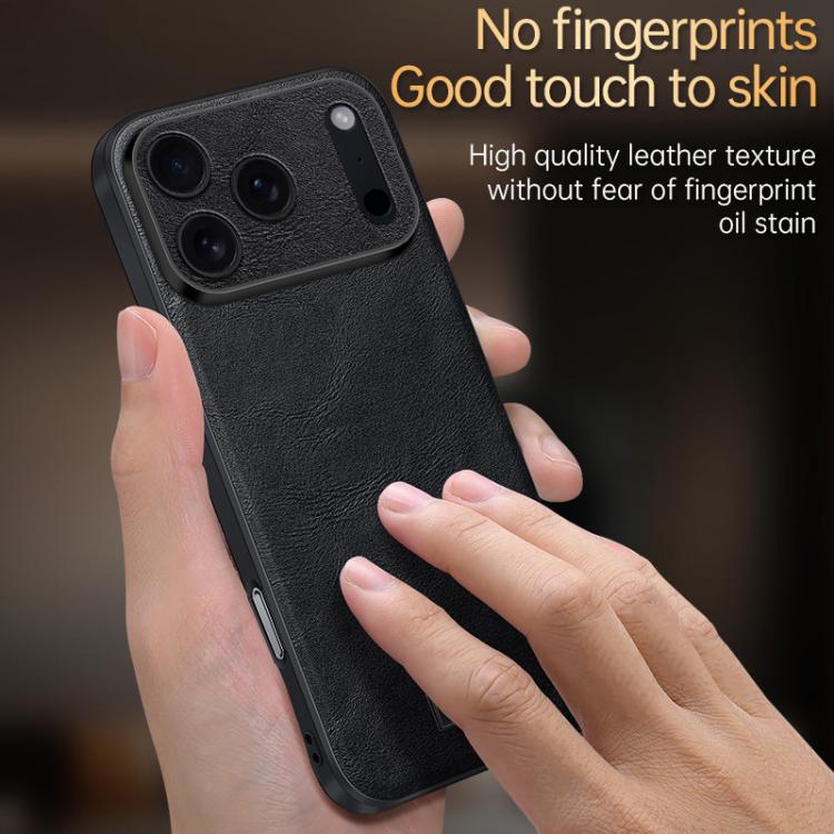 Handmade Leather Shockproof Case — Grippy Slim Feel — iPhone 17 Pro Max