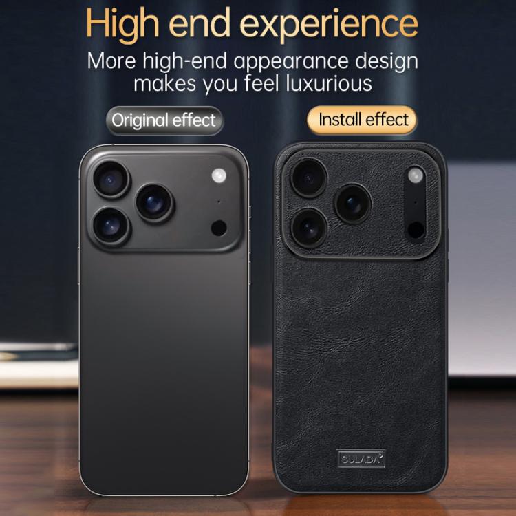 Handmade Leather Shockproof Case — Grippy Slim Feel — iPhone 17 Pro Max