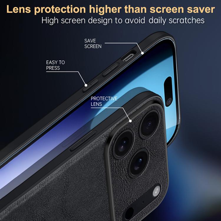 Handmade Leather Shockproof Case — Grippy Slim Feel — iPhone 17 Pro Max