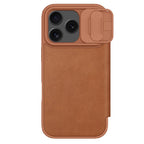 QIN Pro Leather Case with Sliding Camera Cover & Card Slot — iPhone 17 Pro Max