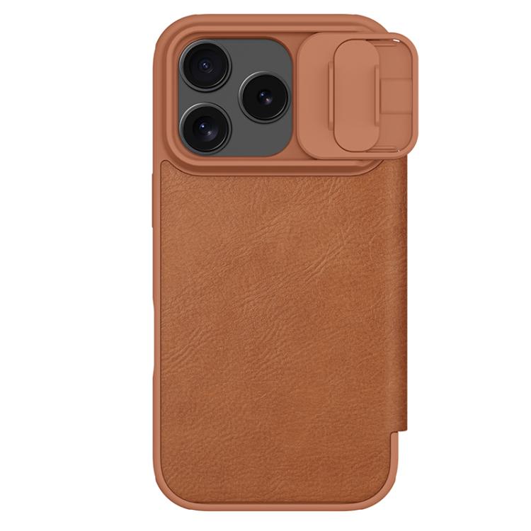 QIN Pro Leather Case with Sliding Camera Cover & Card Slot — iPhone 17 Pro Max