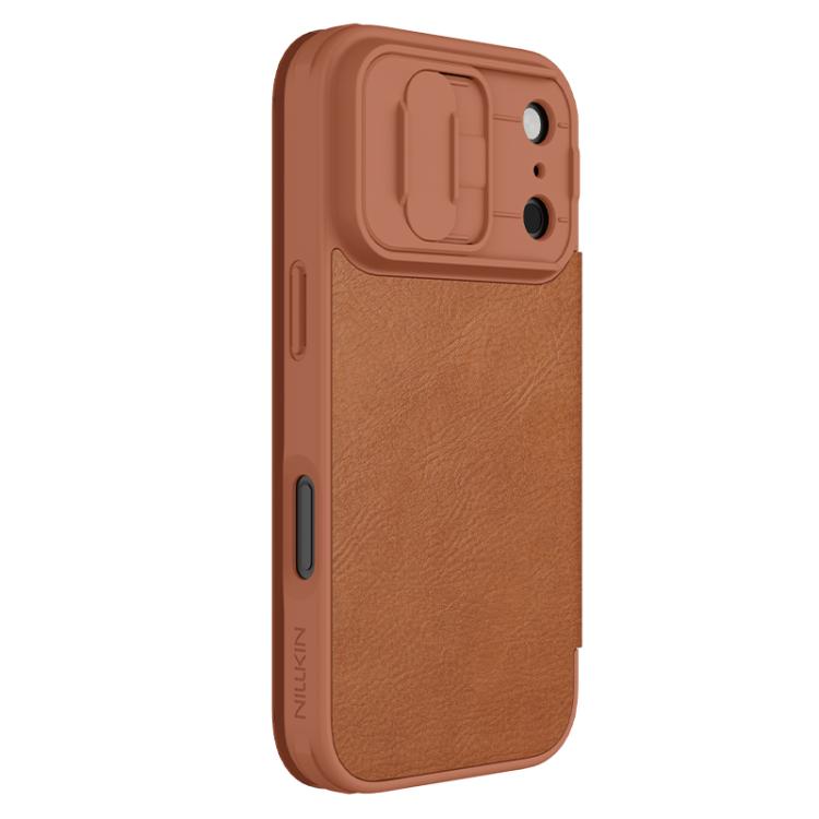 QIN Pro Leather Case with Sliding Camera Cover & Card Slot — iPhone 17 Pro Max