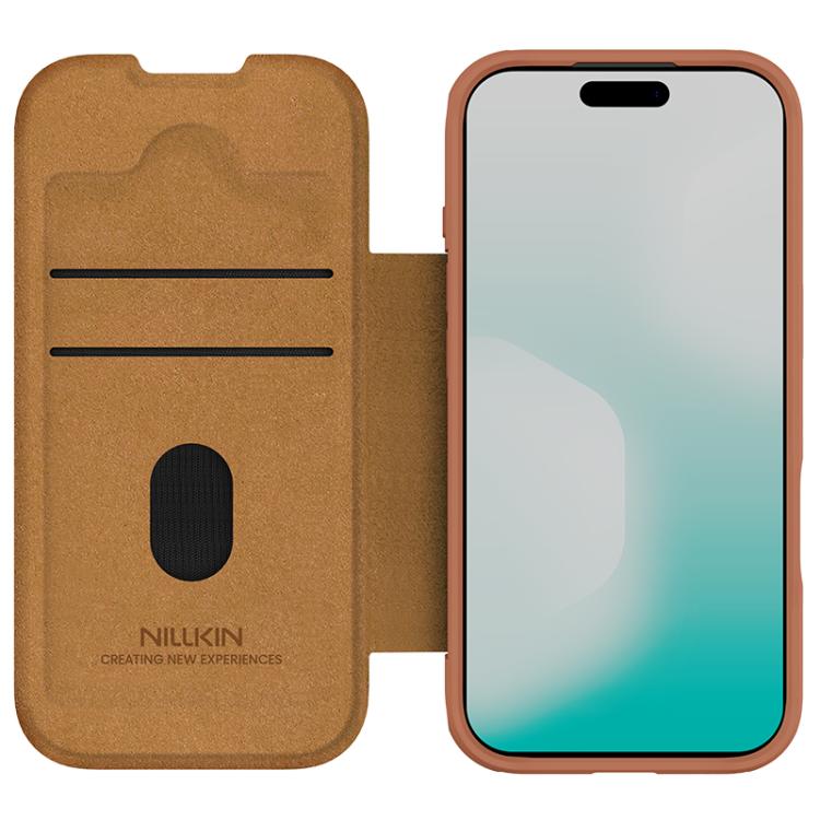 QIN Pro Leather Case with Sliding Camera Cover & Card Slot — iPhone 17 Pro Max