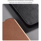 QIN Pro Leather Case with Sliding Camera Cover & Card Slot — iPhone 17 Pro Max