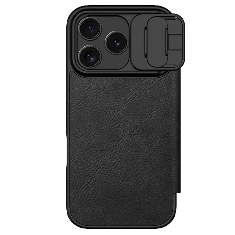 QIN Pro Leather Case with Sliding Camera Cover & Card Slot — iPhone 17 Pro Max