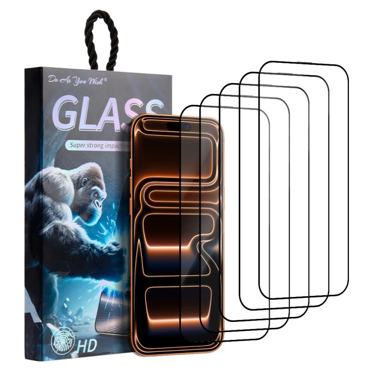 HD Tempered Glass Screen Protector (5-Pack) — iPhone 17 Pro