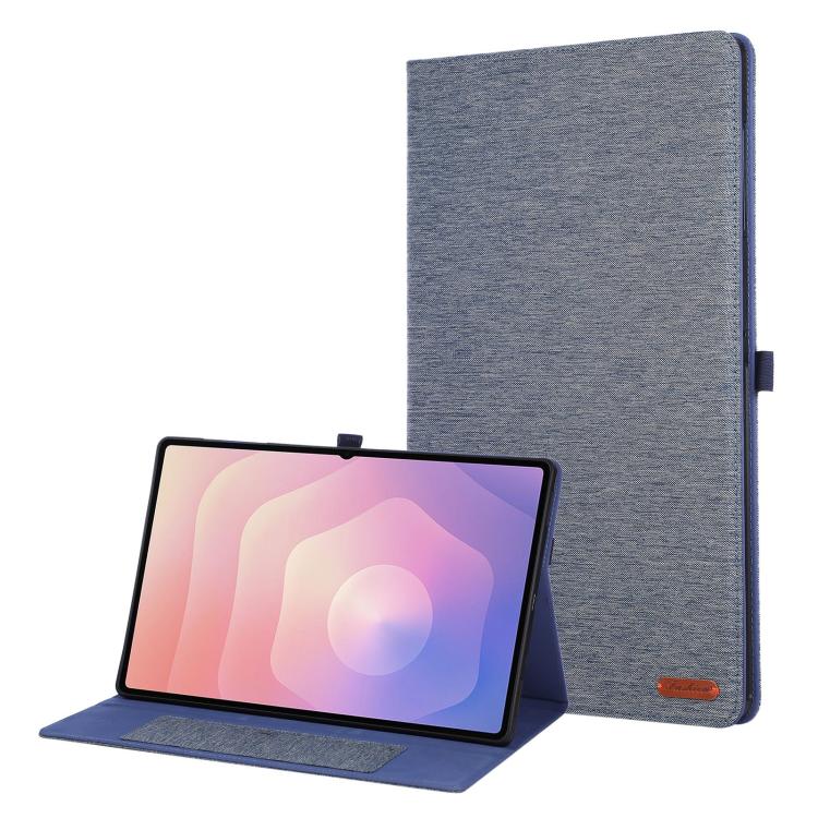 Fabric-Texture Flip Case with Hand Strap — Galaxy Tab S11