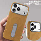 Suede-Finish MagSafe Case with Kickstand — iPhone 17 Pro