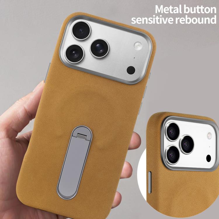 Suede-Finish MagSafe Case with Kickstand — iPhone 17 Pro