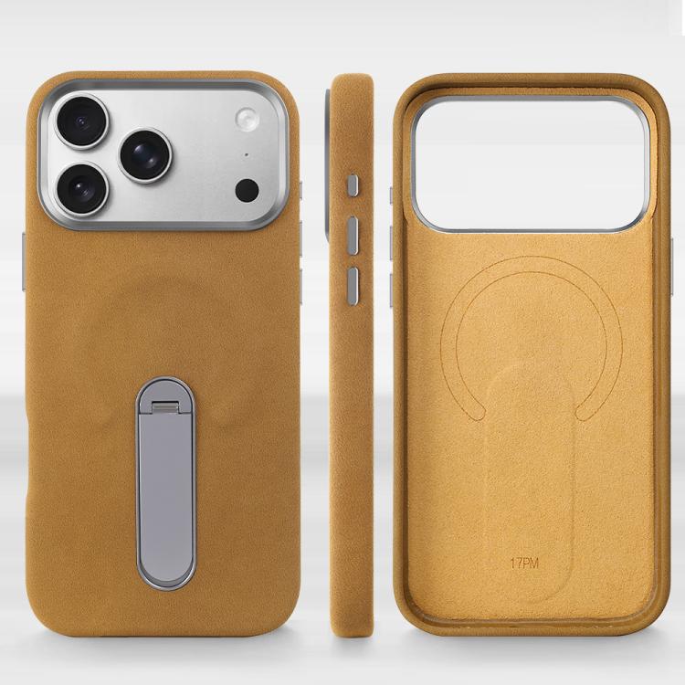 Suede-Finish MagSafe Case with Kickstand — iPhone 17 Pro