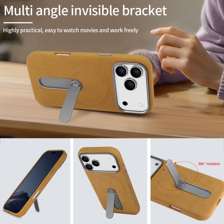 Suede-Finish MagSafe Case with Kickstand — iPhone 17 Pro