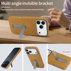 Suede-Finish MagSafe Case with Kickstand — iPhone 17 Pro