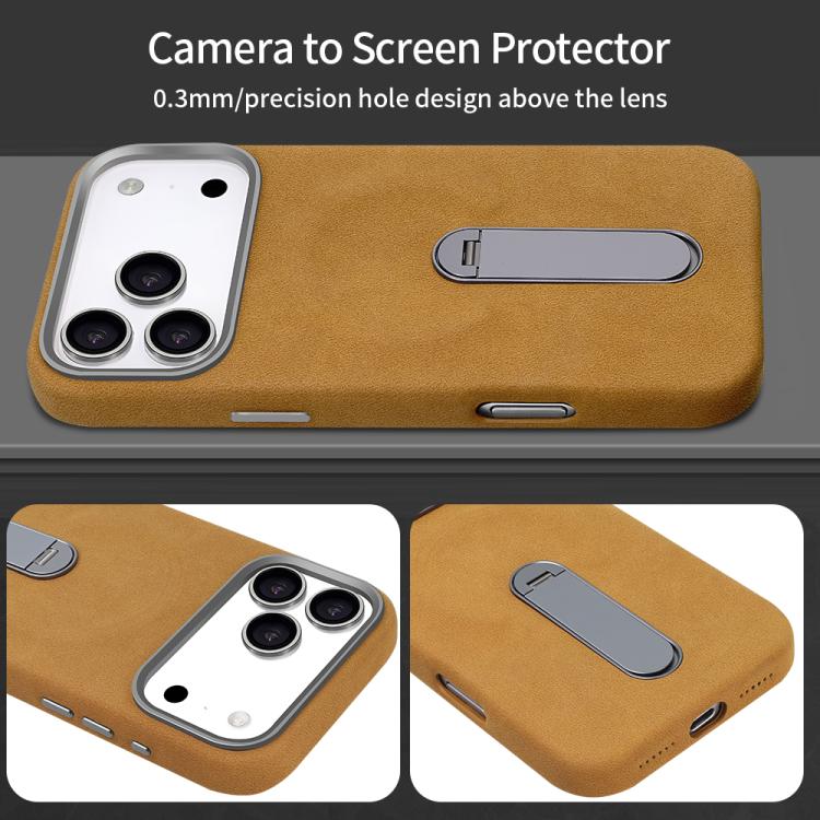 Suede-Finish MagSafe Case with Kickstand — iPhone 17 Pro