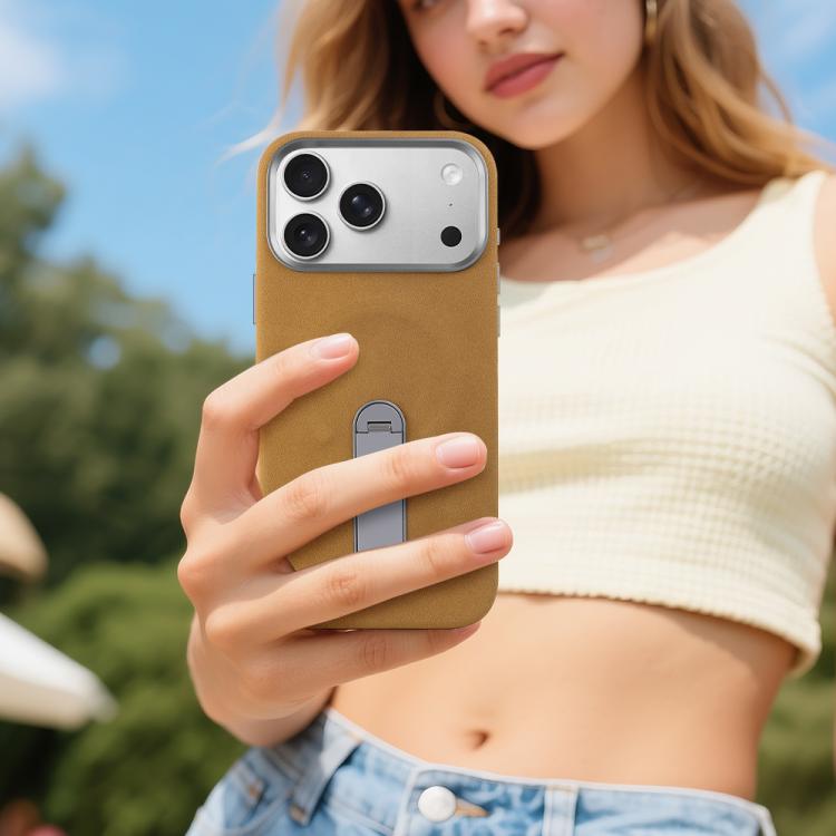 Suede-Finish MagSafe Case with Kickstand — iPhone 17 Pro
