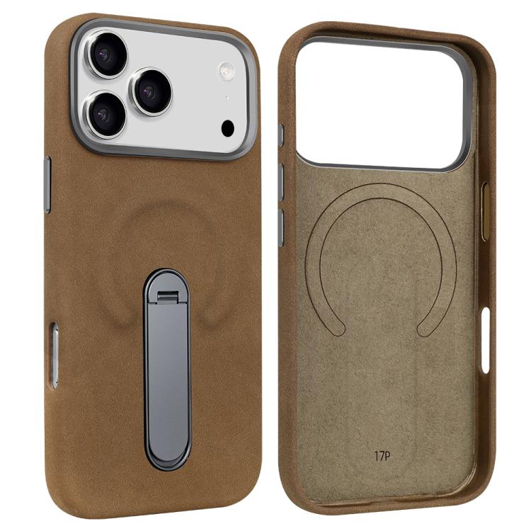 Suede-Finish MagSafe Case with Kickstand — iPhone 17 Pro