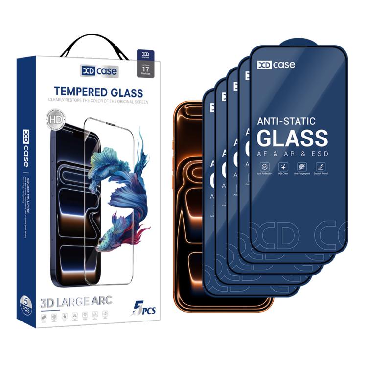 HD Tempered Glass Screen Protector (5-Pack) — iPhone 17 Pro