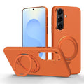Kevlar Grid Rotation Magnetic Holder Case — Galaxy S26 Ultra & More