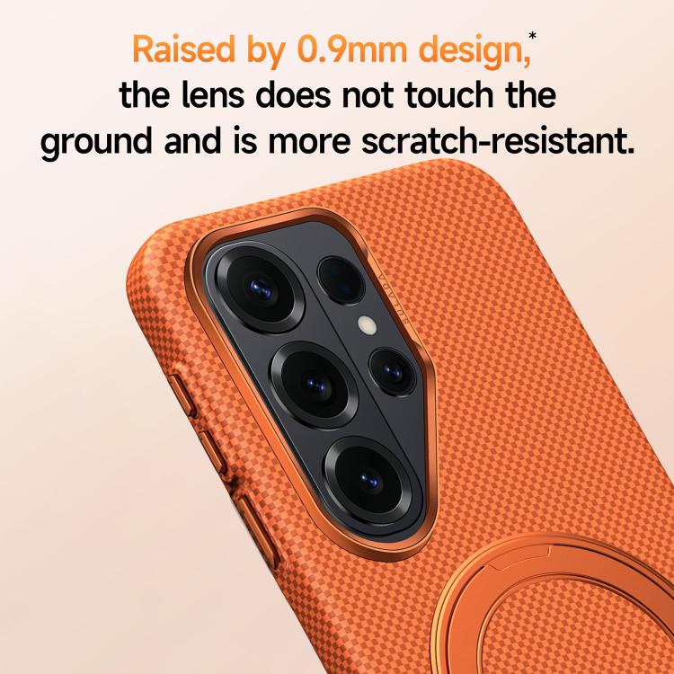 Kevlar Grid Rotation Magnetic Holder Case — Galaxy S26 Ultra