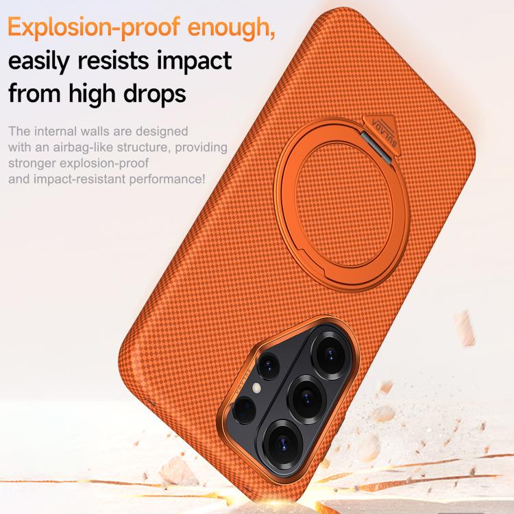 Kevlar Grid Rotation Magnetic Holder Case — Galaxy S26 Ultra