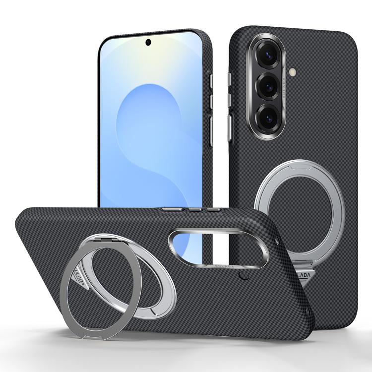 Kevlar Grid Rotation Magnetic Holder Case — Galaxy S26 Ultra