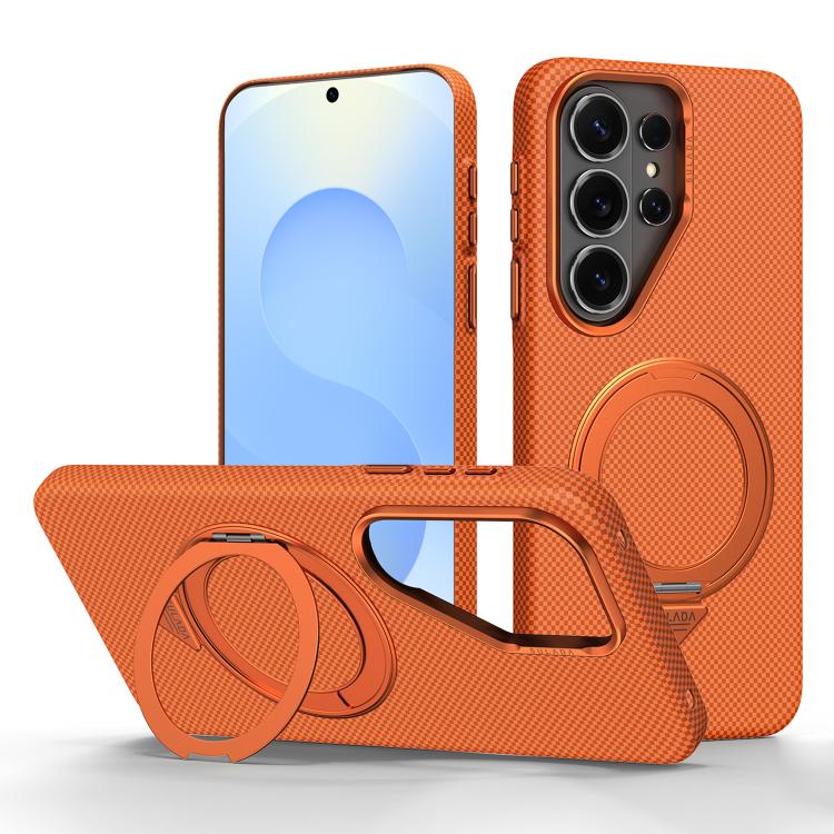 Kevlar Grid Rotation Magnetic Holder Case — Galaxy S26 Ultra