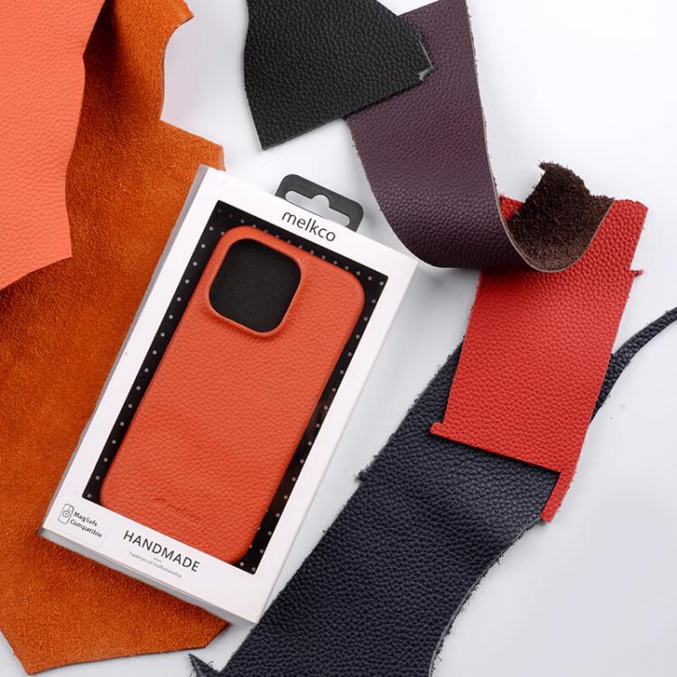 Half-Wrap Genuine Leather Magnetic Case — iPhone 15
