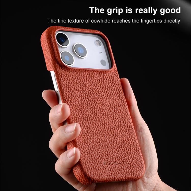 Half-Wrap Genuine Leather Magnetic Case — iPhone 18 Pro