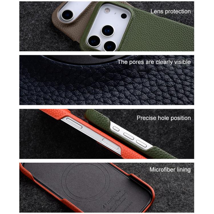 Half-Wrap Genuine Leather Magnetic Case — iPhone 15