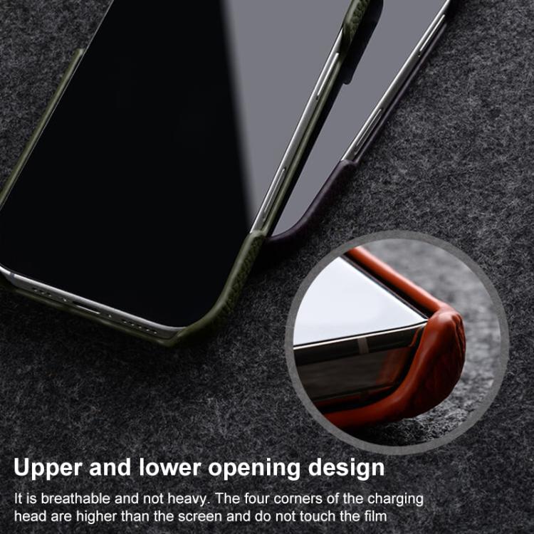Half-Wrap Genuine Leather Magnetic Case — iPhone 18 Pro