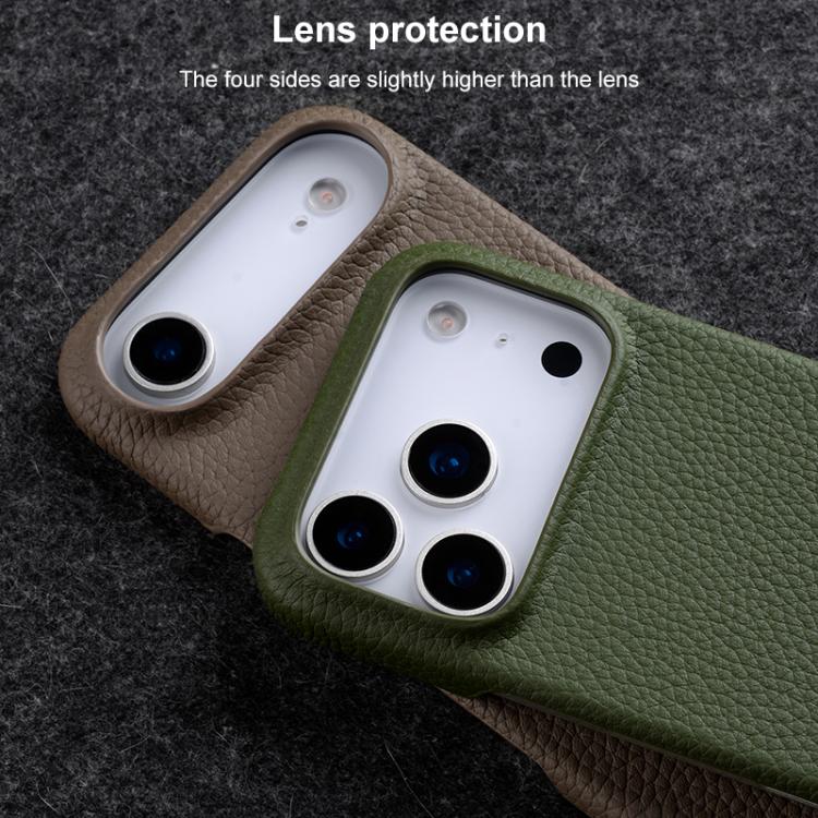 Half-Wrap Genuine Leather Magnetic Case — iPhone 18 Pro