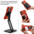 Half-Wrap Genuine Leather Magnetic Case — iPhone 15
