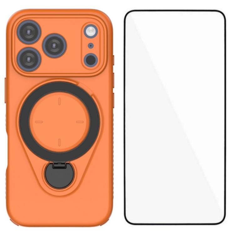 Ring-Stand Case with Tempered Glass Screen Protector — iPhone 17 Pro