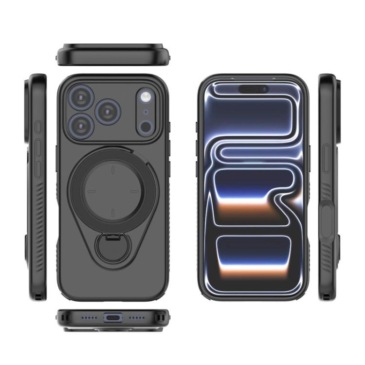 Ring-Stand Case with Tempered Glass Screen Protector — iPhone 17 Pro
