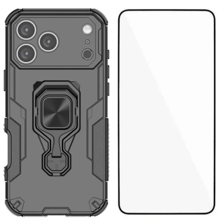 WANLONFENG Metal Kickstand Phone Case with Screen Protector, For iPhone 18 Pro, For iPhone 18 Pro Max, For iPhone 17e / 16e, For iPhone 17 Pro Max, For iPhone 17 Pro, For iPhone 17, For iPhone Air, For iPhone 16 Pro Max, For iPhone 16 Pro, For iPhone 1...