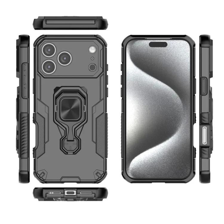 WANLONFENG Metal Kickstand Phone Case with Screen Protector, For iPhone 18 Pro, For iPhone 18 Pro Max, For iPhone 17e / 16e, For iPhone 17 Pro Max, For iPhone 17 Pro, For iPhone 17, For iPhone Air, For iPhone 16 Pro Max, For iPhone 16 Pro, For iPhone 1...
