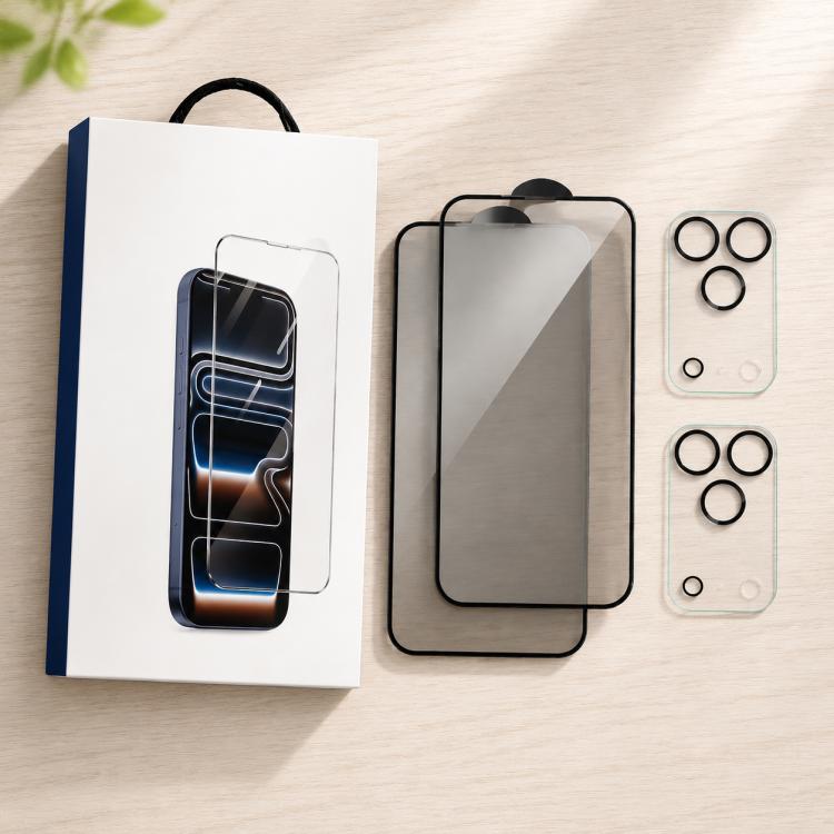 Glass Screen + Camera Lens Protector Set (2 Pairs) — iPhone 17 Pro
