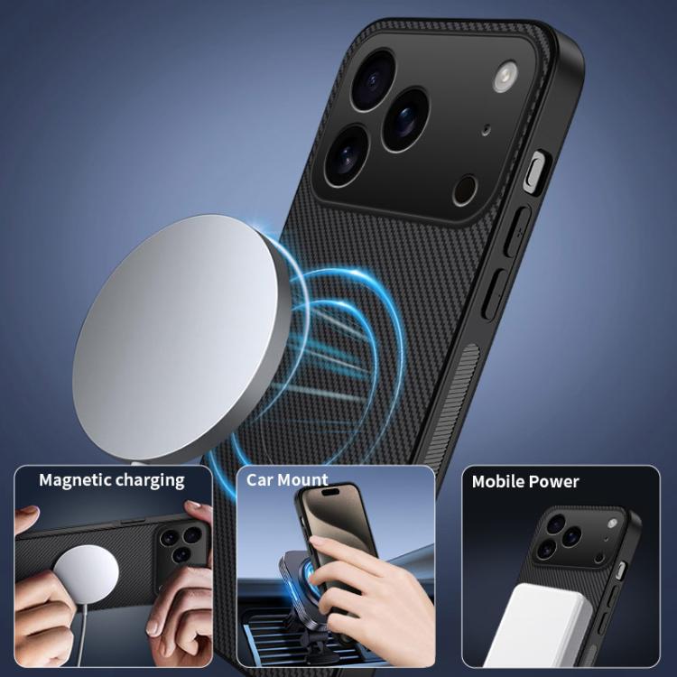 Carbon Fiber Magnetic Hybrid Case — iPhone 18 Pro
