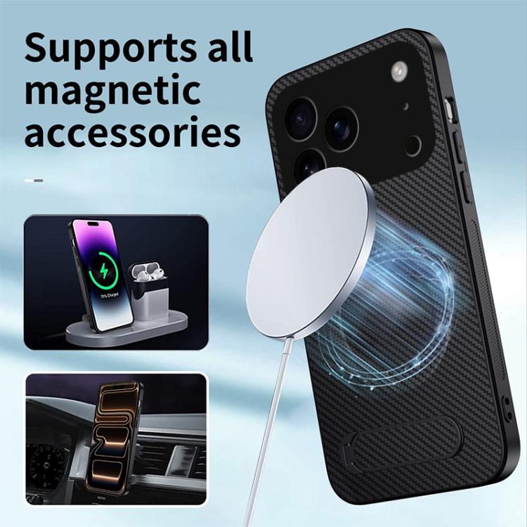 Kickstand Carbon Fiber Magnetic Case — iPhone 18 Pro