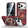 Kevlar Pixel Grid Rotation Magnetic Holder Case — iPhone 18 Pro