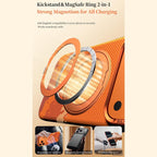 Kevlar-Texture MagSafe Case with 360° Rotating Ring Stand — iPhone 18 Pro