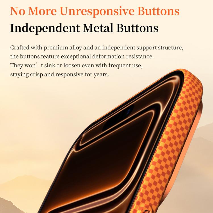 Kevlar Pixel-Grid MagSafe Case, Grippy Slim Feel — iPhone 18 Pro