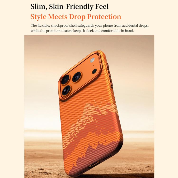 Kevlar Pixel-Grid MagSafe Case, Grippy Slim Feel — iPhone 18 Pro