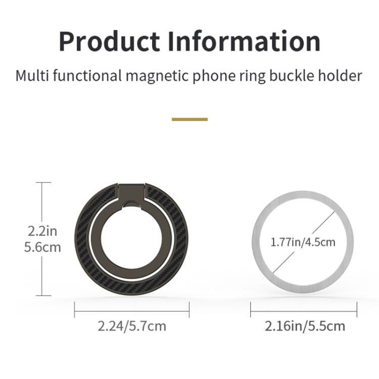 Carbon-Fiber Texture Magnetic Ring Holder