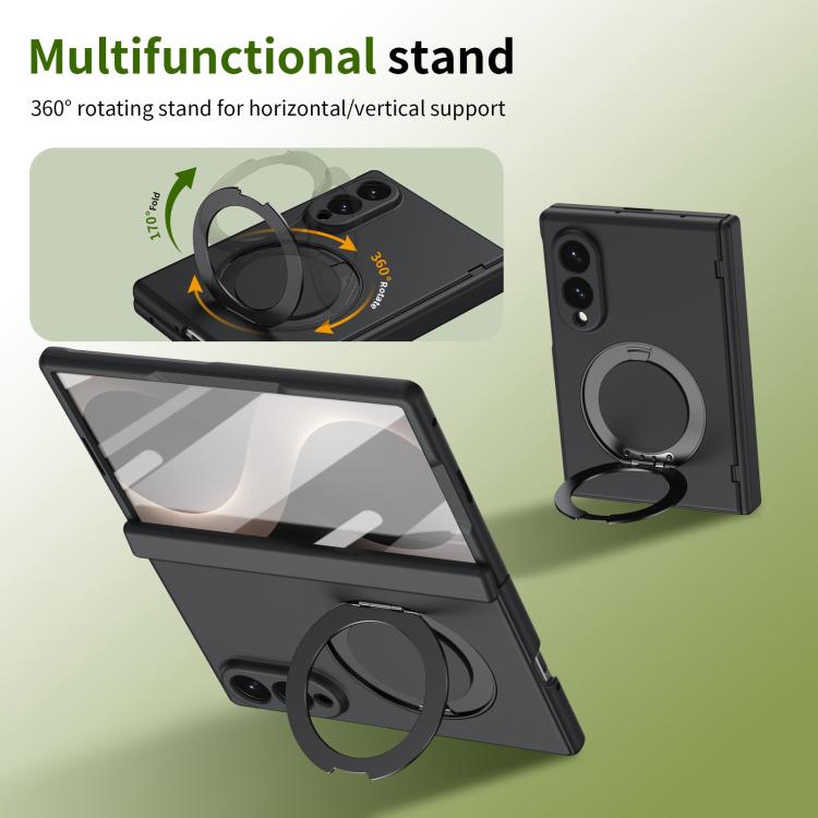Magnetic Ring-Holder Case with Hinge Screen Film — Fold8