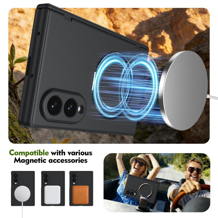 Magnetic Ring-Holder Case with Hinge Screen Film — Fold8