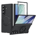 Magnetic Ring-Holder Case with Hinge Screen Film — Fold8