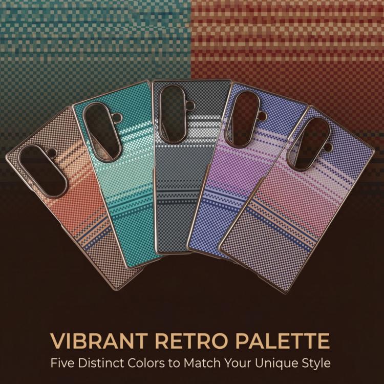 Rainbow Kevlar-Plaid Magnetic Case — Galaxy Z Fold8 Ultra
